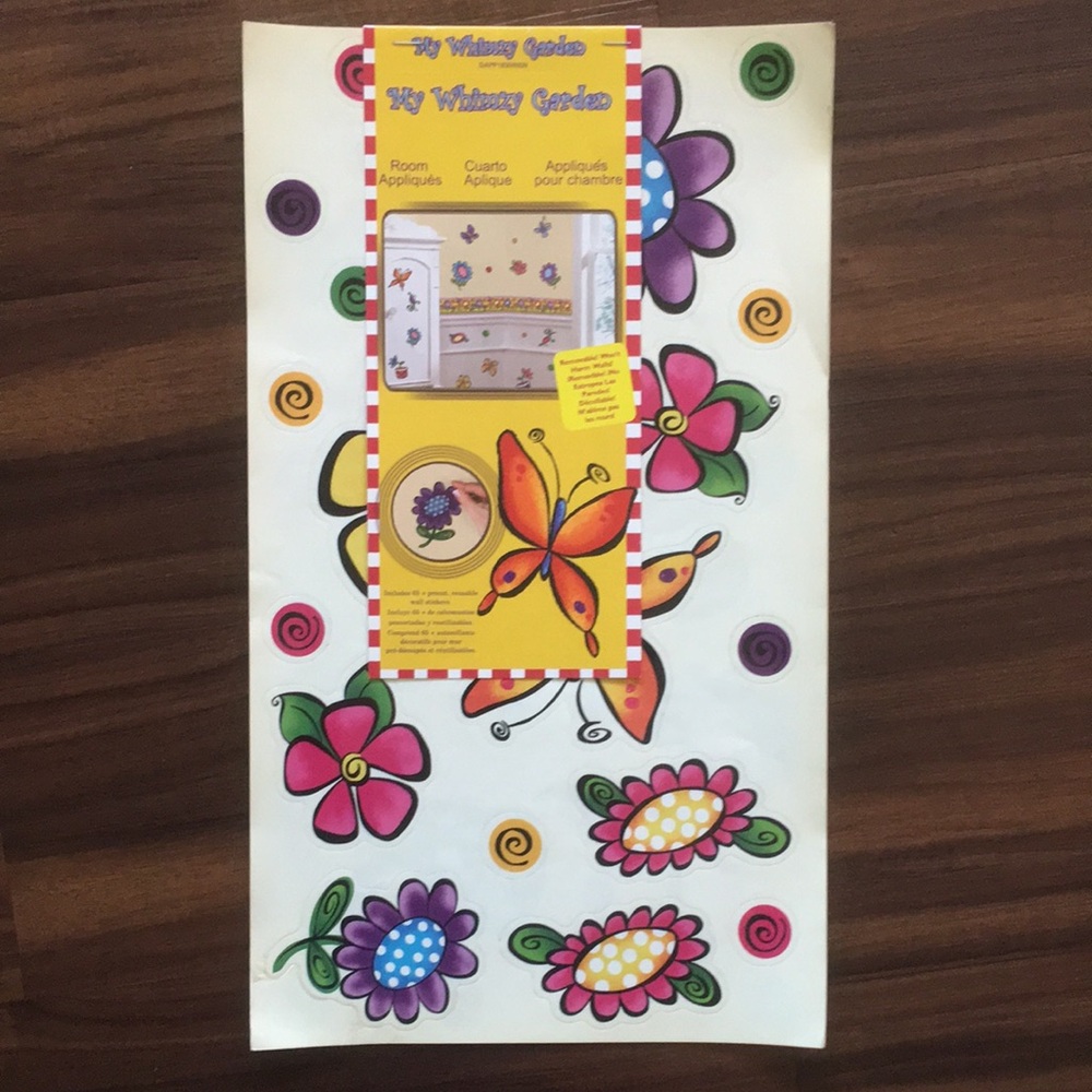 Floral Butterfly Wall Decal Set Jumbo Precut Removable Stickers Bedroom Playroom